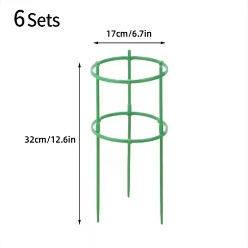Juego de 12 soportes para plantas, estaca semicircular para enredaderas trepadoras, varilla de fijación para bonsái, soporte para estacas para plantas de jardín, soporte para anillos de flores: Oro
