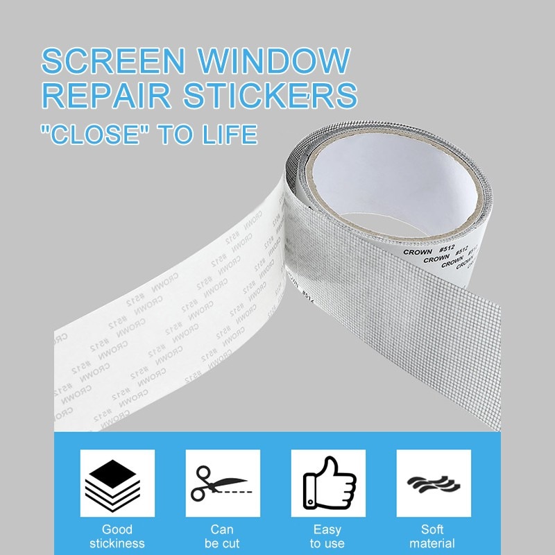 Bildschirm Reparatur Band Fenster Tür Wasserdichte Patch Selbst-Klebstoff Super Fix Anti-Insekt Tür Moskito Netz Gittergewebe Gebrochen löcher Reparatur