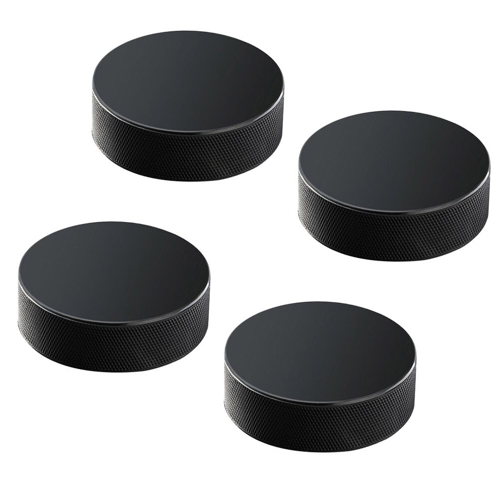 6 Pcs Ice Hockey Pucks - Standard Training Balls - Professional Rubber Sports Supplies: Black 1