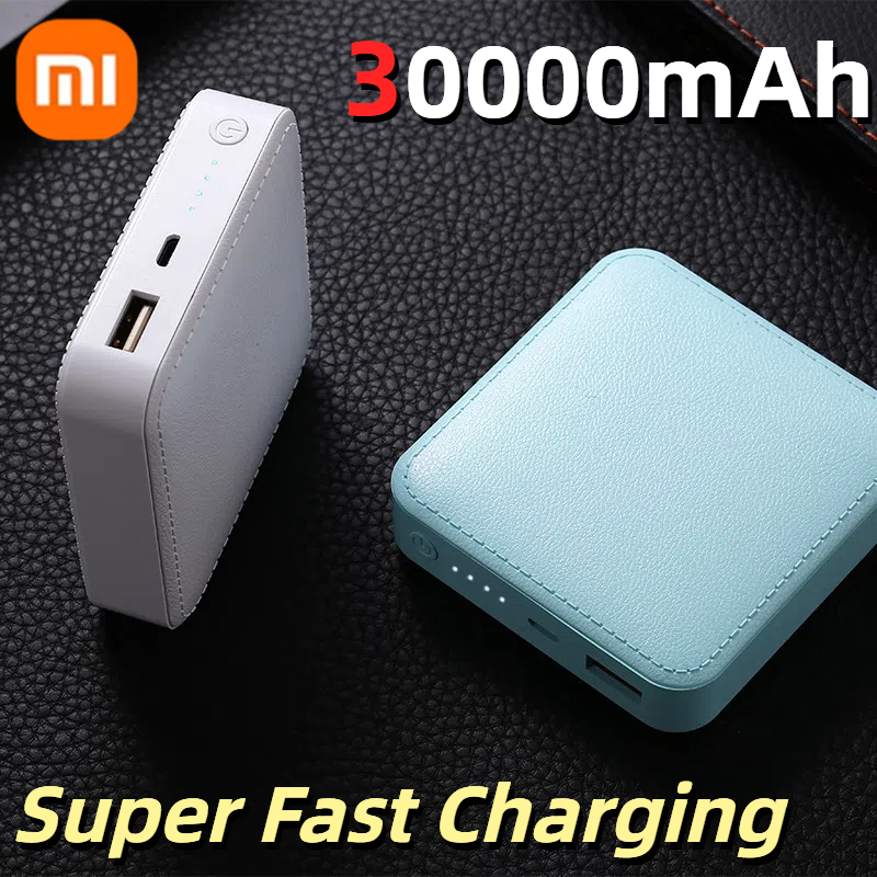 Xiaomi 30000mAh Large-capacity Mini Portable Power Bank Camping External Backup Battery Pack USB Outputs Super Fast Charging