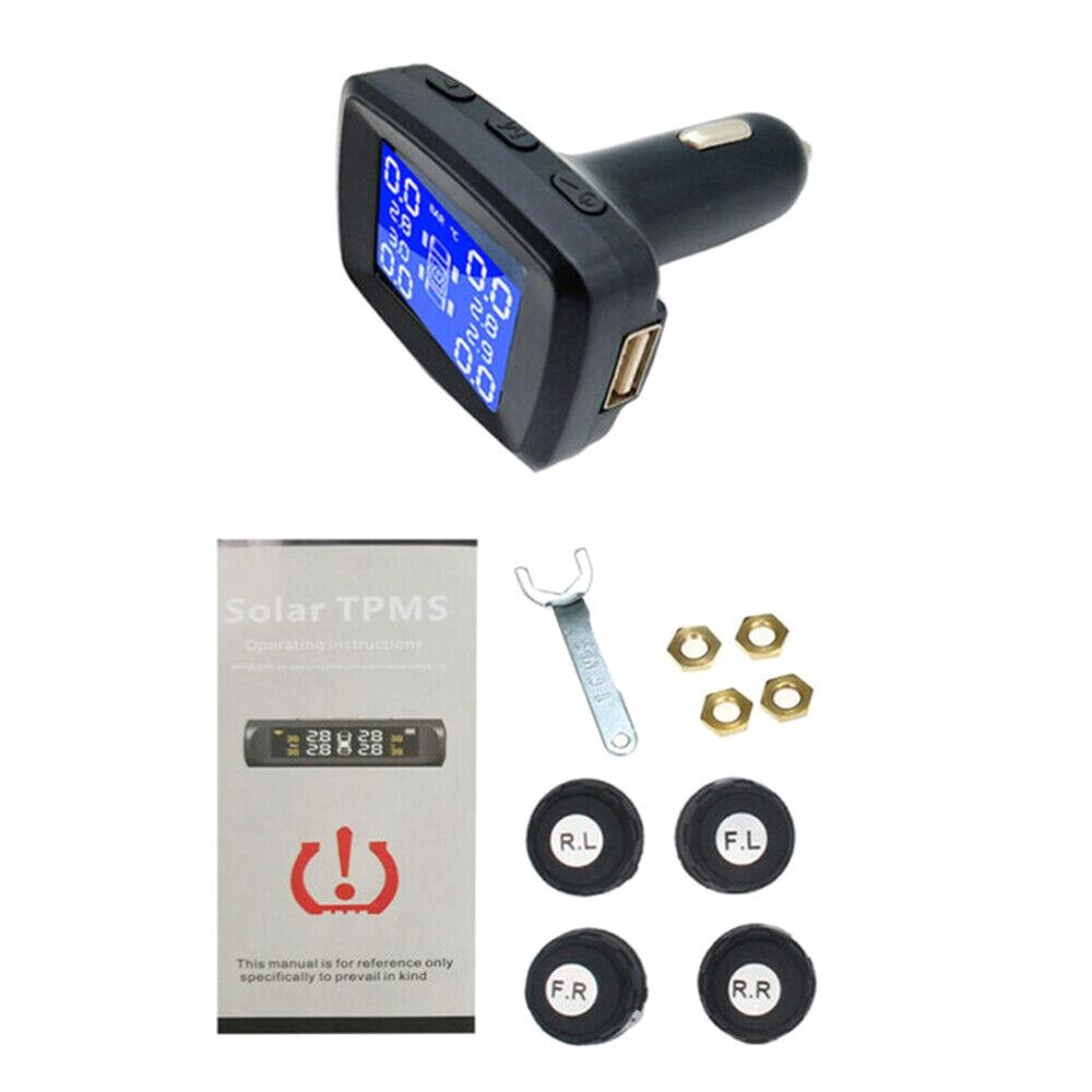 Voiture TPMS sans fil système de surveillance de la pression des pneus moniteur LCD + 4 capteurs externes Kit