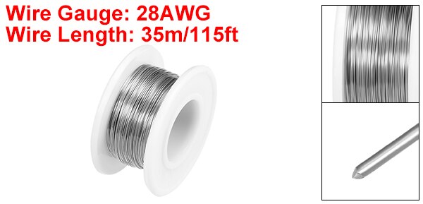 uxcell Heating Resistor Wire Nichrome Resistance Wires for Heating Elements 0.1-0.3mm dia