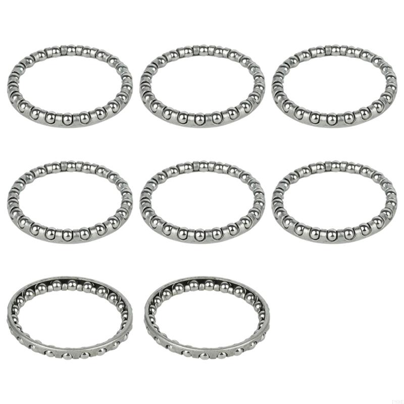 P88E 8pcs Bicicletas bicicleta Forquel Buardador soporte Bottoming Bolas acero carbono Retener los auriculares: Blanco