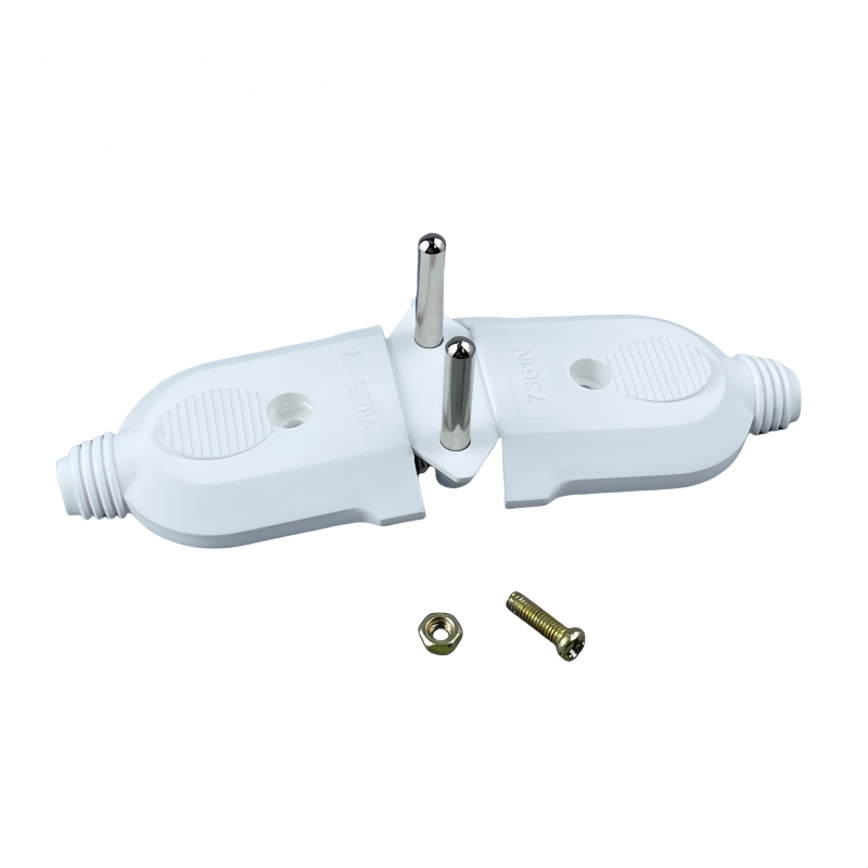 1 unidad UE europea 2 pines AC energía eléctrica enchufe macho hembra adaptador de salida cable conector de cable de extensión recargable