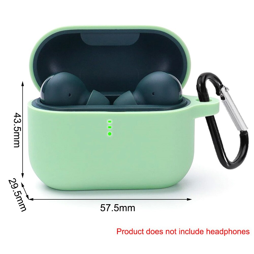 Silicone caso capa protetora da pele para qcy t10 fone de ouvido caso protetor de proteção bluetooth fones de ouvido macio capa de silicone escudo: Matcha green