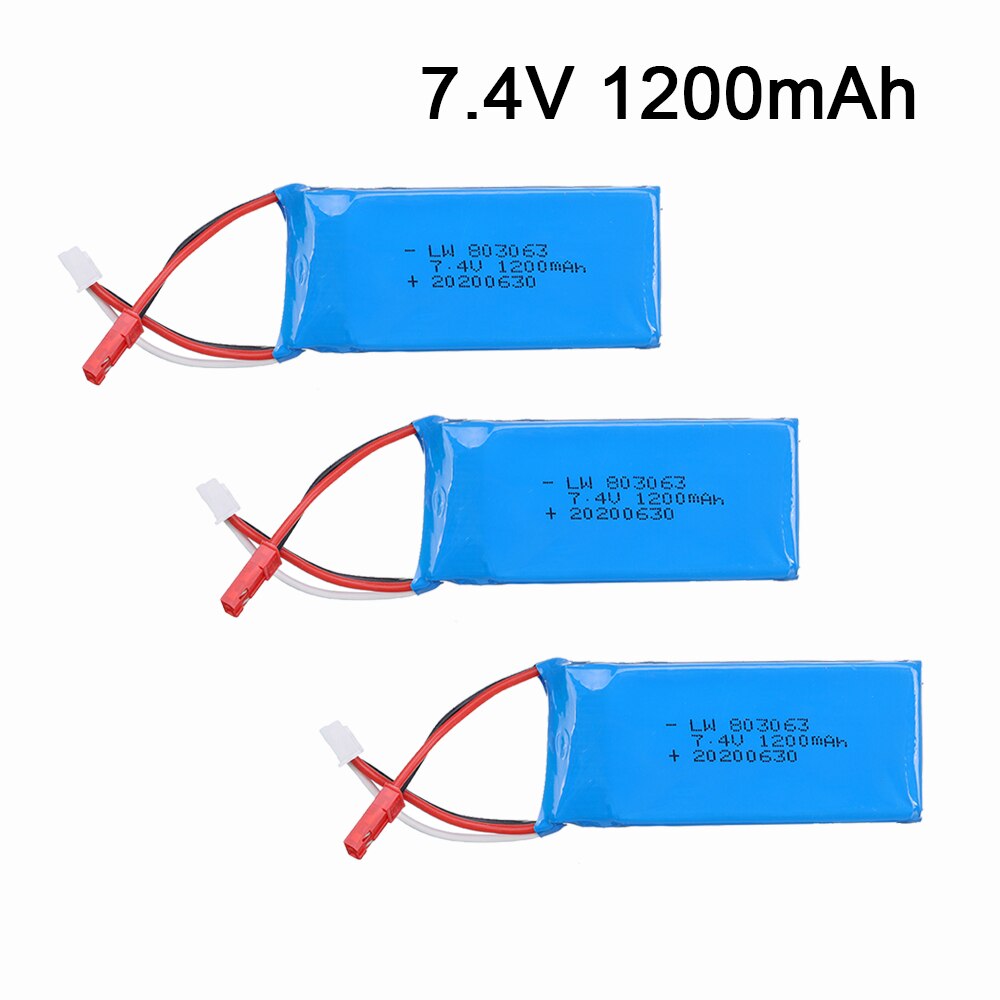 Lipo battery 7.4v 1200mAh 2s 30c JST plug for HC6 RC car V262 V333 V353 V666 V912 V913 rc helicopter 1PCS-5PCS
