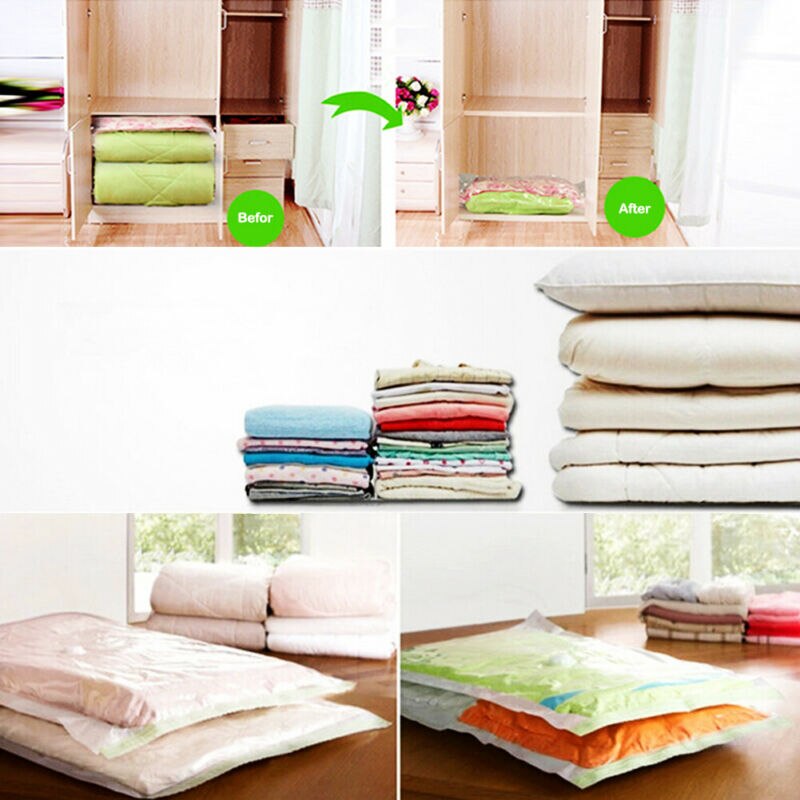 1PC Space Saver Saving Storage Seal Vacuum Bags Compressed Organizer Bag Holder Organizer