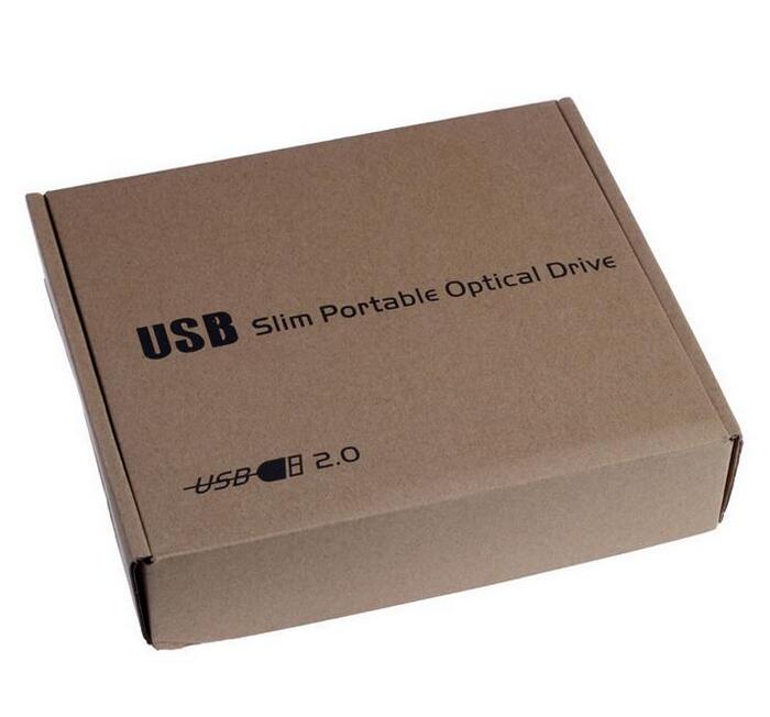 USB DVD Optical Optic Disc Drive Drives Portable USB 2.0 DVD CD DVD-Rom SATA External Case Slim for Laptop Notebook