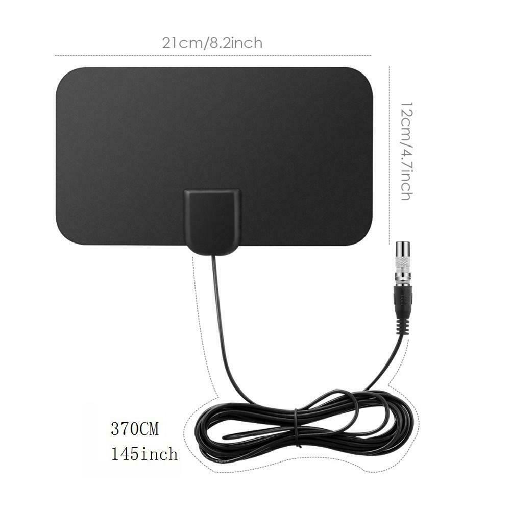 Mini TV mâle 50 Miles Booster actif intérieur HD antenne de télévision numérique antenne 25DB Ga-noir