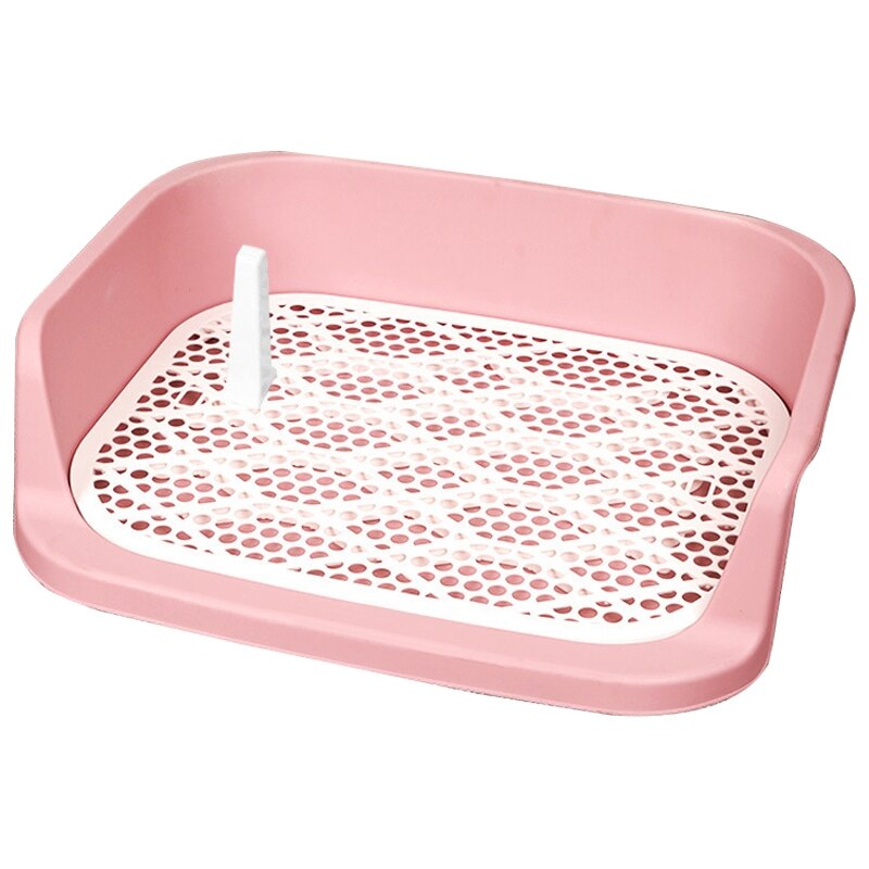 Grand bac à litière pour chien, bac à litière pour animaux de compagnie, toilettes d&#39;entraînement pour chiens et chats, toilettes anti-éclaboussures: Pink