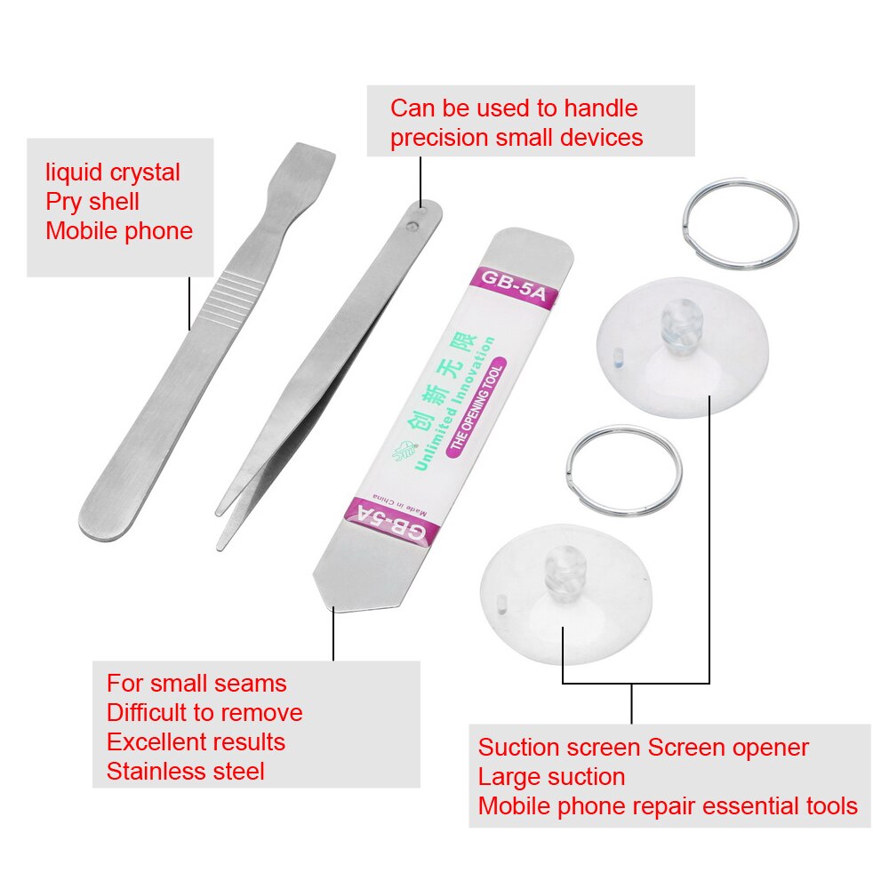 20 In 1 Mobile Phone Repair Tool Set for iPhone iPad Samsung Cell Phone Opening Tools Set Hand Tools Repair Disassemble Kit