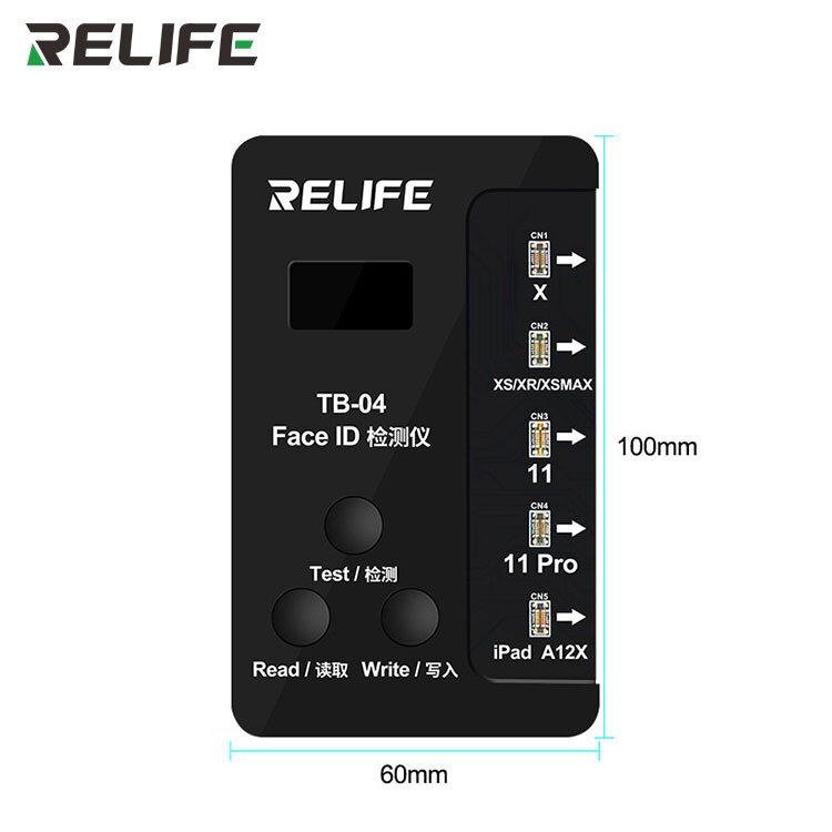 RELIFE TB-04 Dot Matrix Projector for iPhone X -11 promax Face ID Problem Checking Reading Writing Repair Programmer: Host
