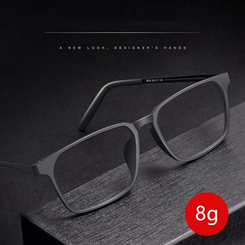 Gafas de titanio puro ultraligeras para hombre y mujer, lentes de cuadrada con montura graduada, 8878