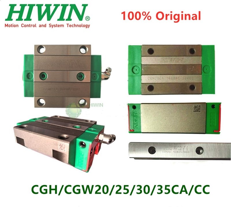 HIWIN linear guide block carriage CGH20CA CGH25CA CGH30CA CGH35CA CGW20CC CGW25CC CGW30CC CGW35CC High dustproof Anti torque CNC