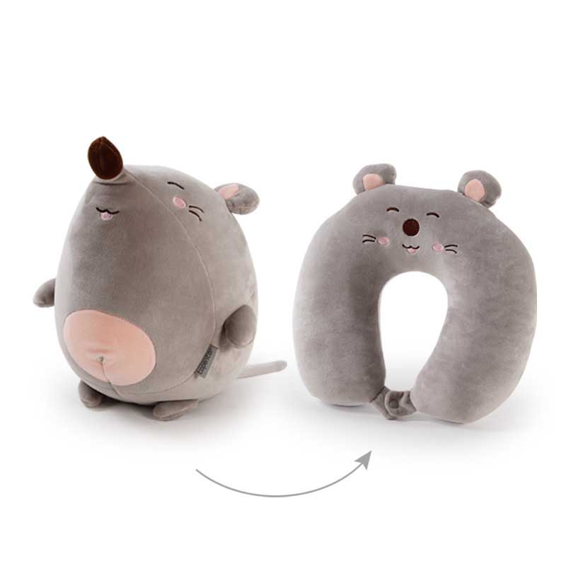 Leuke Cartoon U-vorm Neksteun Kussens Neksteun Hoofdsteun Kantoor Dutje Desktop Pads Home Decor