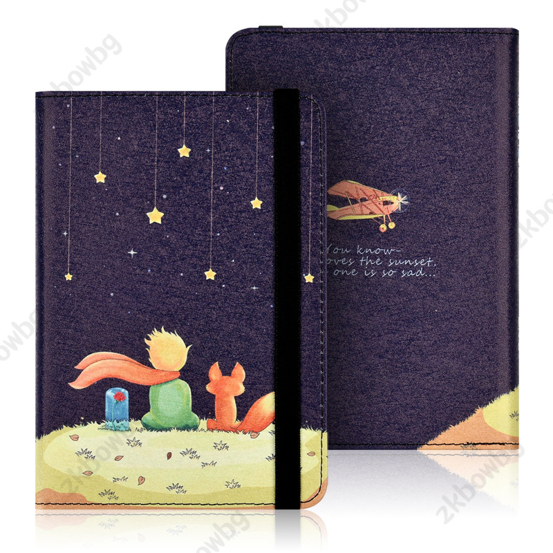 Funda Universal estampada para lector Sony PRS-T3/T2/T1/650/600/505 Kobo Nia N306 N249 N236 6 pulgadas EReader Ebook funda con correa de mano: Beige