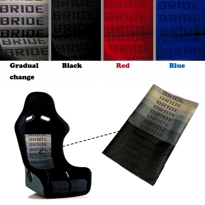 BRIDE-tela para asientos de coche de carreras, tela modificada JDM, accesorio Interior, Material de decoración para todos los coches, 1m x 1,6 m