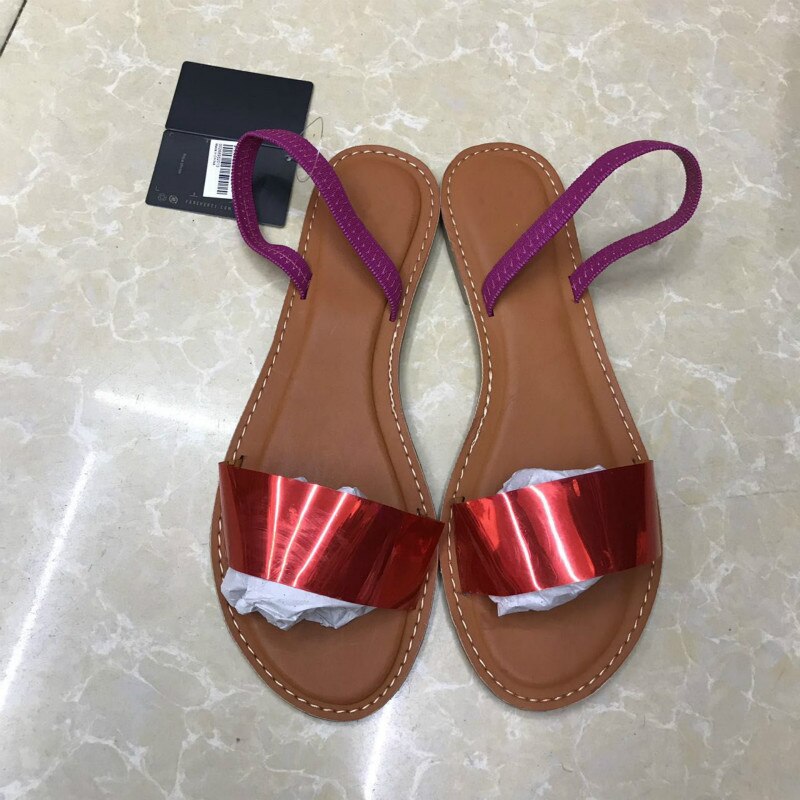 Zomer Vrouwen Sandalen Schoenen Eenvoudige Comfort Transparante Kleur Platte Mode Schoen Plus Size Vrouwelijke Sandalias Mujer