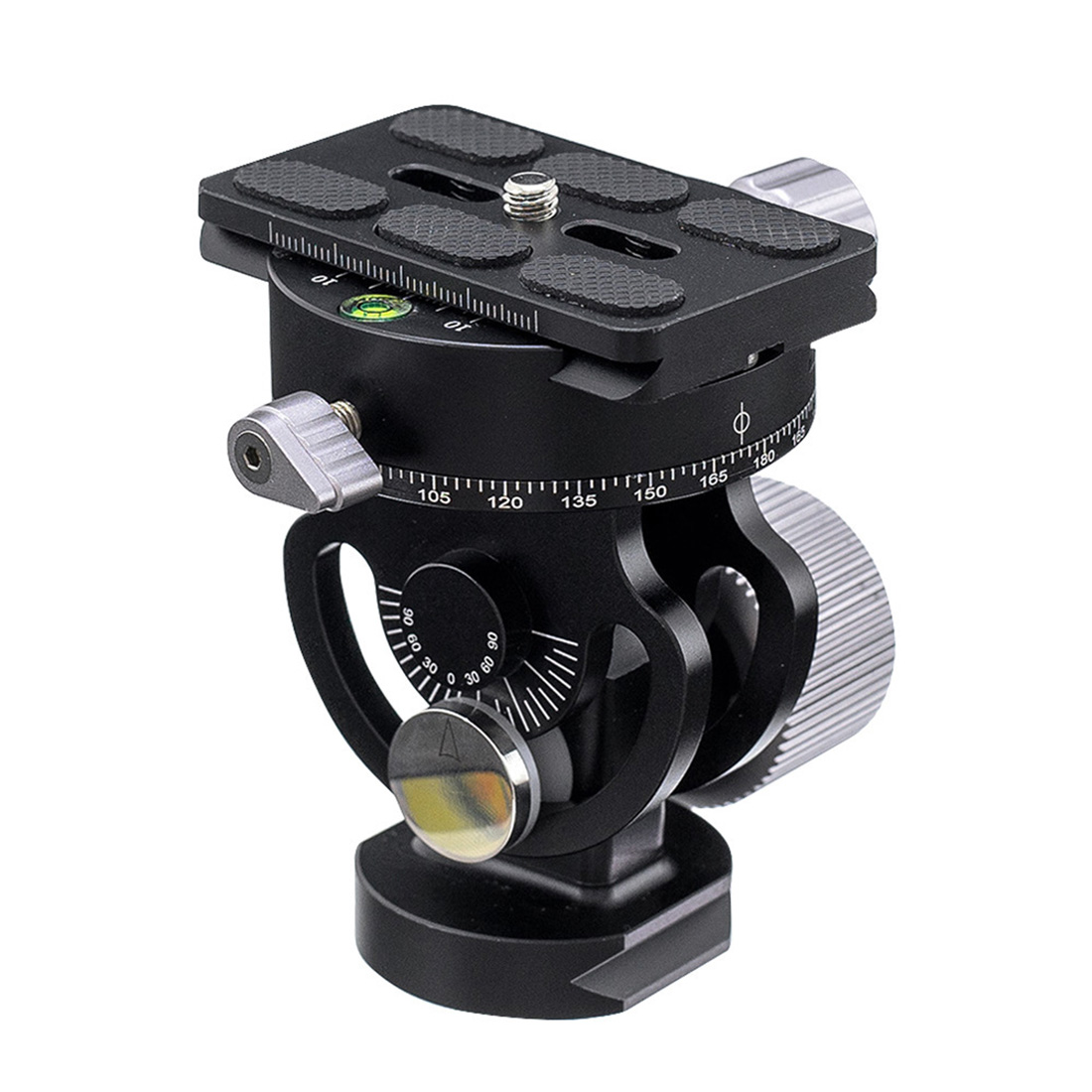 Aluminum 360 Degree Tripod Head Panoramic Photography Bird Watching Bracket With Quick Release Plate for Sirui L10 RRS MH-02