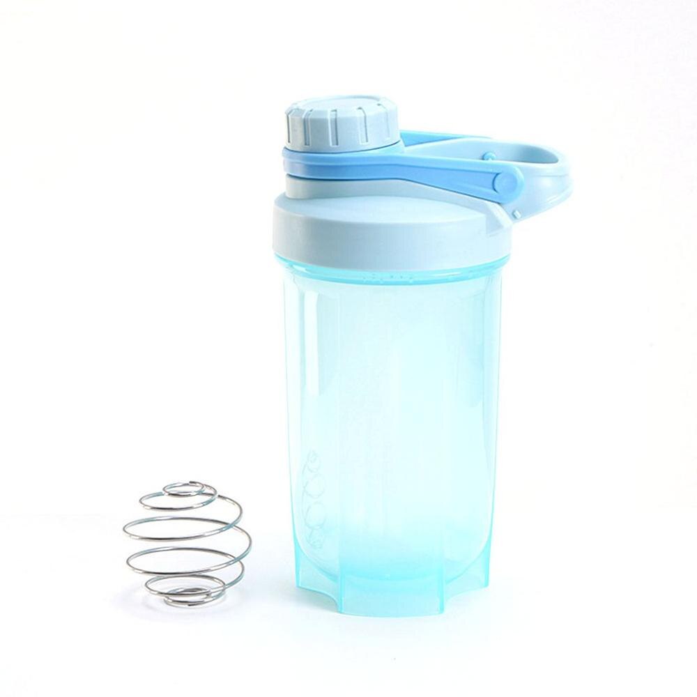 500ml shaker fles milkshake proteïnepoeder shaker mix fitness waterfles sport waterkoker keuken shake fles buiten sportschool: Blauw