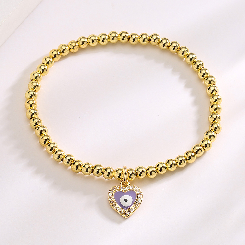 Kleurrijke Zirkoon Turkse Evil Eye Armbanden Bohemian Olie Druipen Hanger Armbanden Dating Sieraden: Donkergroen