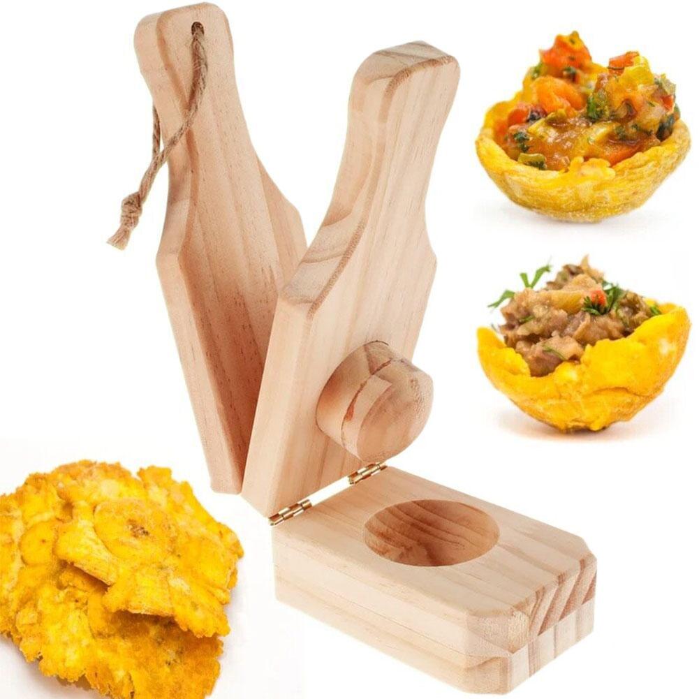 Smasher Maker-Presse en bois Tostonera Plantain avec poignée, réutilisable pour la cuisine, gels de fruits frits, cuisine exécutive, Gad K5V3