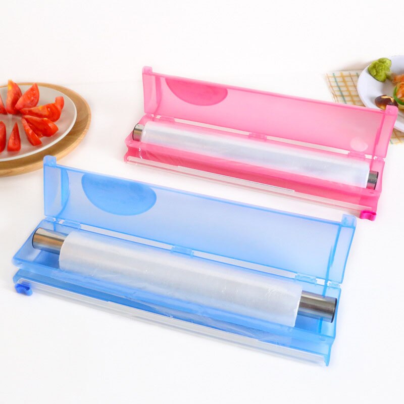 Plastic Wrap Dispenser Aluminiumfolie Houder Box Voor Snijden Film Voedsel Wrap Vershoudfolie Snijder Keuken Film Organizer