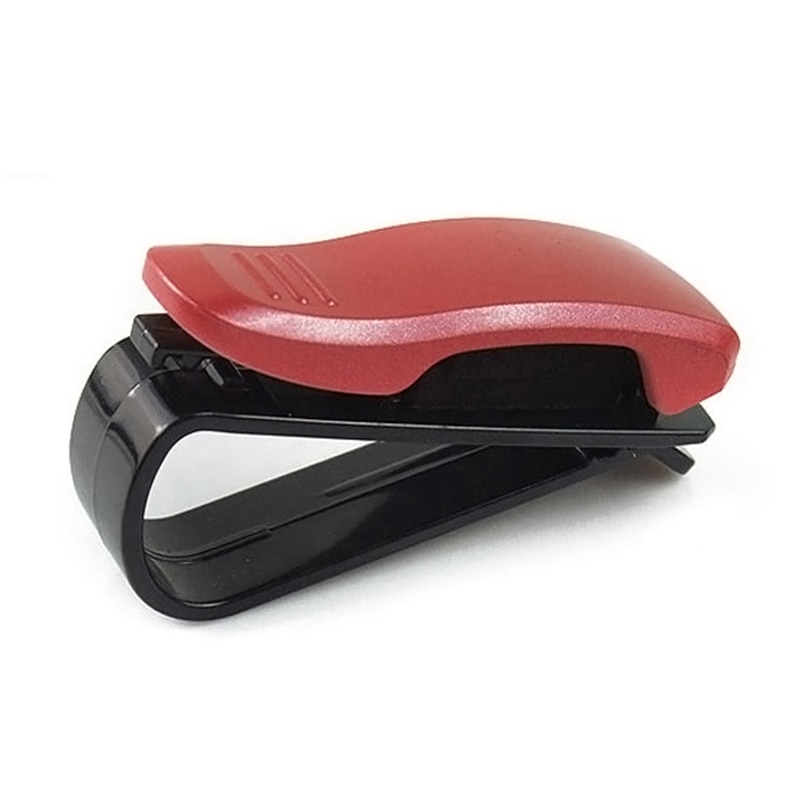 Luckybobi-funda para gafas de coche, parasol de coche, Clip, porta tarjetas, estuche de bolígrafo, caja Universal, accesorios para coche