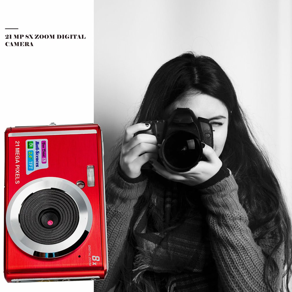 Digital Camera 2.7 inches HD Screen Digital Camera 21MP Anti-Shake Face Detection Camcorder Digital Camera