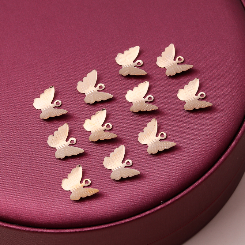 Leslie 100 Stück kleine hohle Herzen-Anschlüsse, Perlen für DIY-Armbänder, Halsketten, Gold, Silber, Farbe, Reize, Schmuckherstellung: Nachgemachter Rhodium überzogen