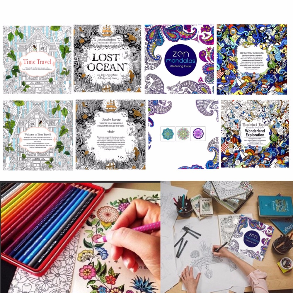 English Adult Graffiti Books Wonderland Exploration Coloring Book