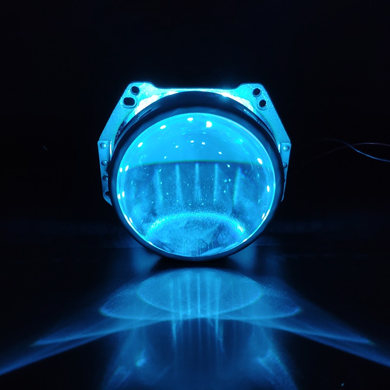 Ojo de demonio luz Led ojos de Diablo 3 2,5 pulgadas luz delantera de coche lente del proyector de la motocicleta HID de xenón de Hella Q5 WST 360 grado SMD