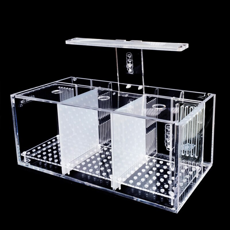 Small Fish Fry Breeding Isolation Box Acrylic Desktop Fish Tank Aquarium With LED Light