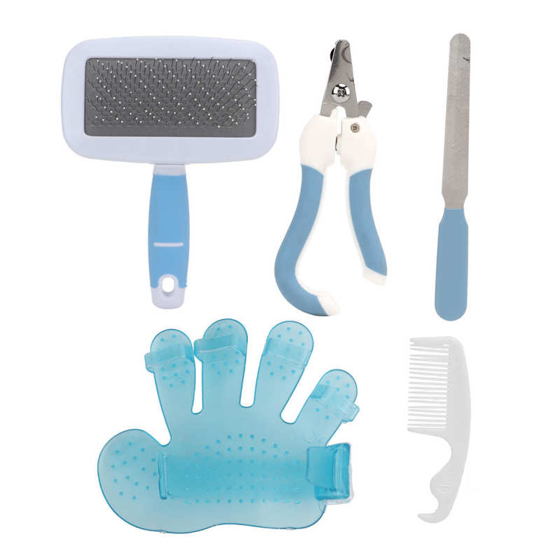 Rabbits Grooming Kit Convenient Small Pet Grooming Set for Small Animal: Small blue