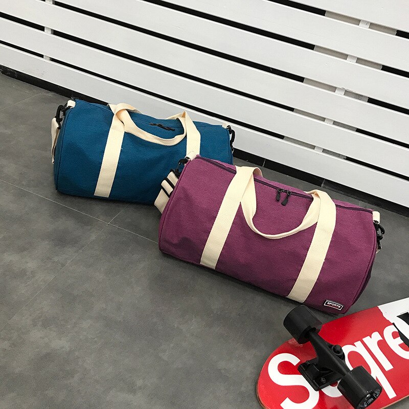 Nuovo Stile Sacchetto di Ginnastica di Sport degli uomini E delle Donne Cilindro borsa A Tracolla A Mano Borsa Da Viaggio Borsa Da Viaggio Cinghia Scarpe Bit