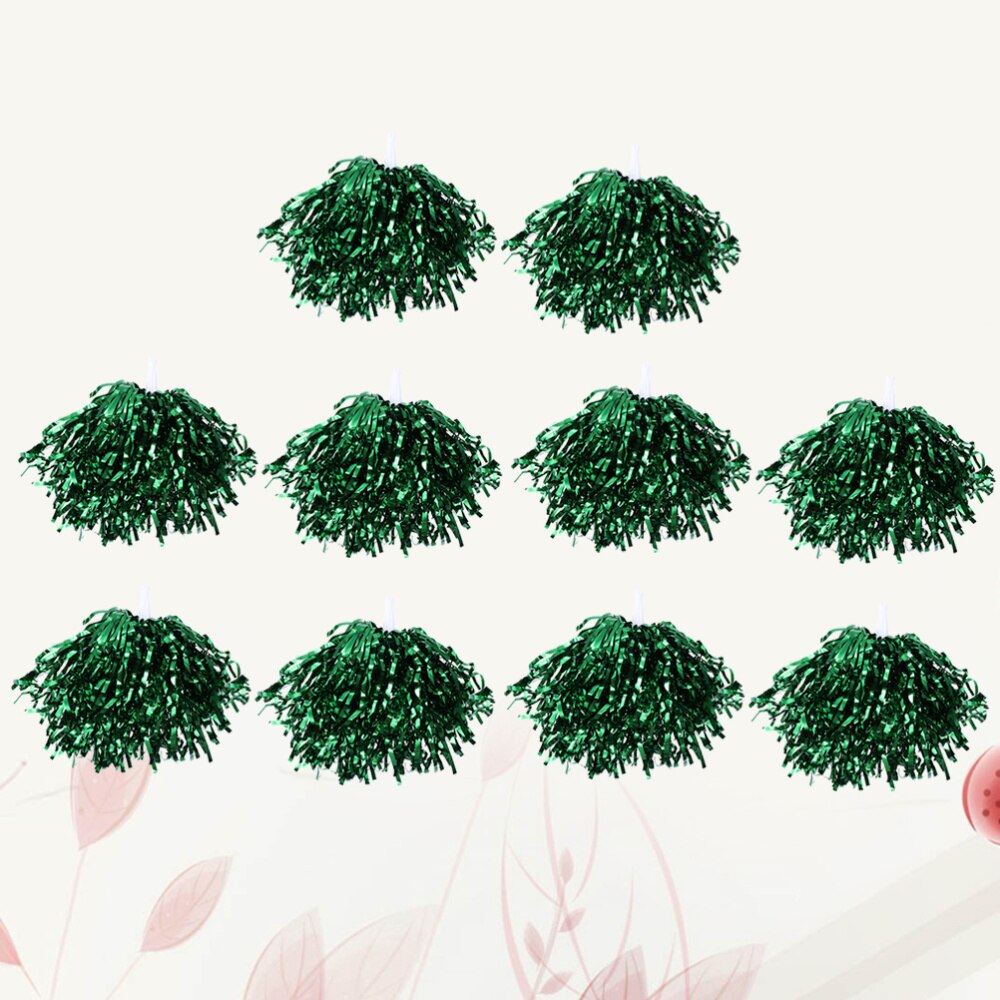 10 Pcs 25G Juichen Ballen Squad Spirited Fun Cheerleading Kit Cheer Poms Cheerleaders Supples Met Handvat Voor Competitio: Green