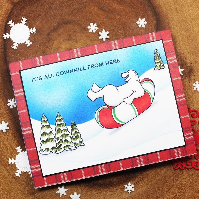 Tervetuloa talvi toimistopöydät merenneito vähittäiskauppa terapialauseet läpinäkyvät kirkkaat postimerkit itse tekemiseen scrapbooking askartelu korttien teko