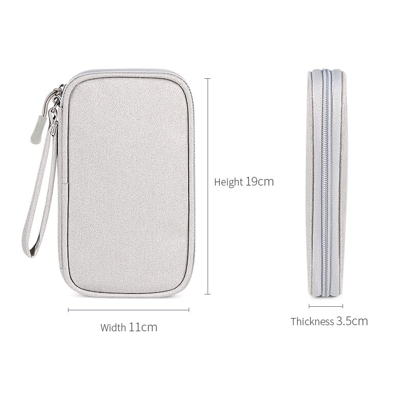 Portable Power Bank Bag USB Charger Gadgets Cables Wires Organizer Pouch Travel Electronic Accessories Protection Storage Case