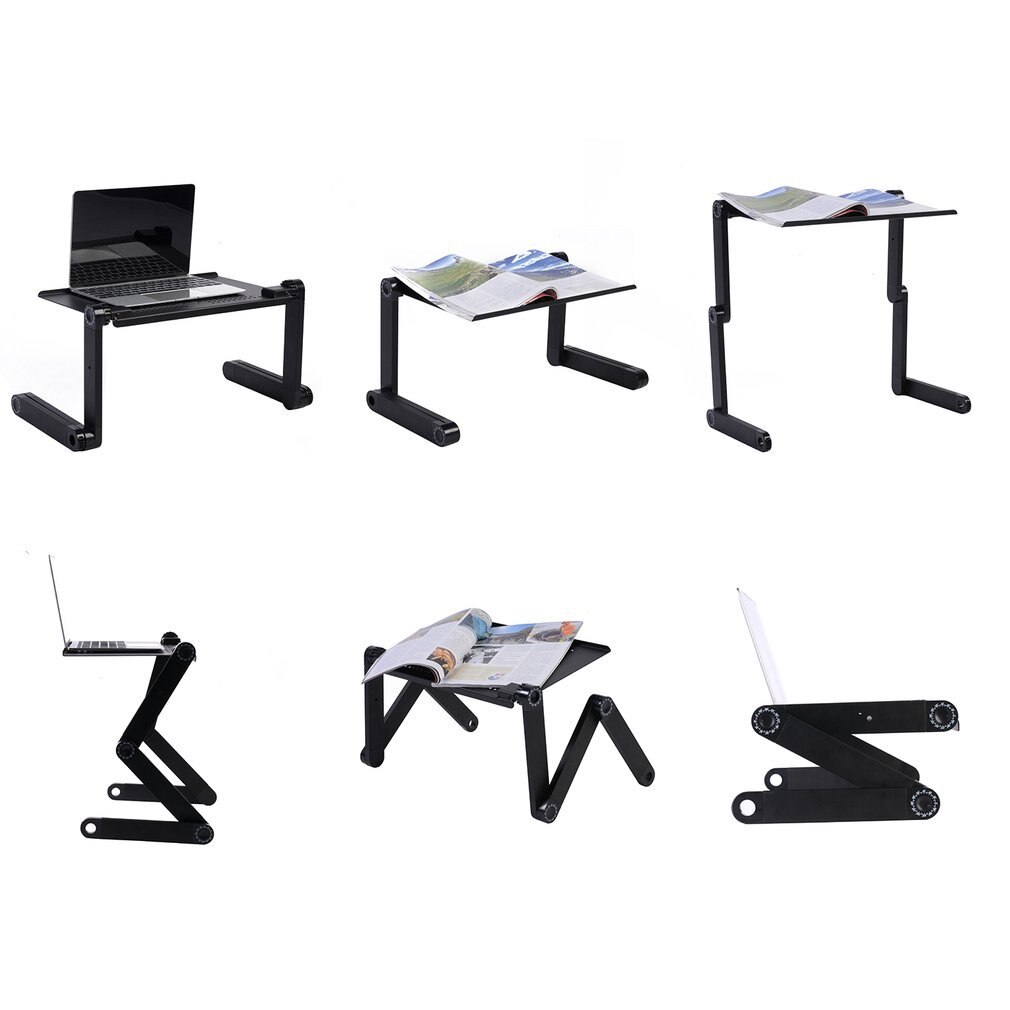 Multifuncional aleación de aluminio compacto plegable fácil de llevar tienda ajustable Laptop Stand mesa de escritorio