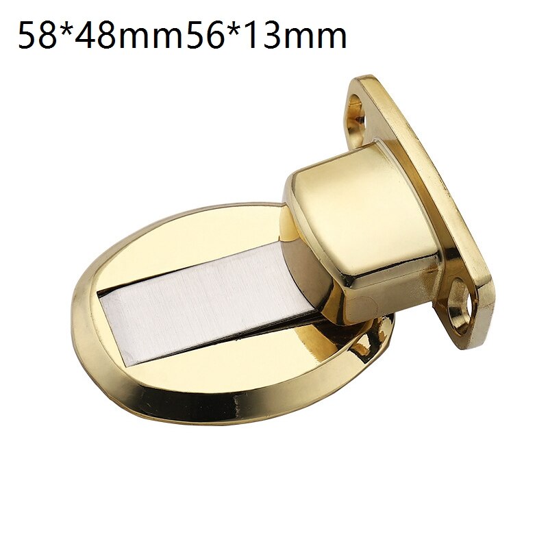 Rvs Deurstopper Slaapkamer-Collision Sterke Magnetische Aluminium Onzichtbare Deur Stop Elektromagnetische Deur 1Pc: Golden  No screws