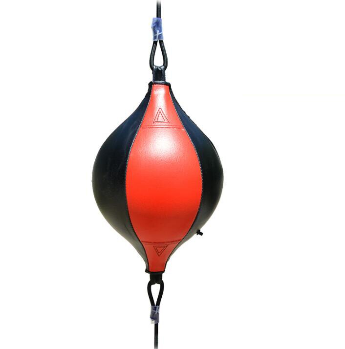 Boksesekk pu pære boksesekk refleks hastighet baller muay thai slag boxe mma Fitness sportsutstyr trening voksne oppblåsbare: Rød svart