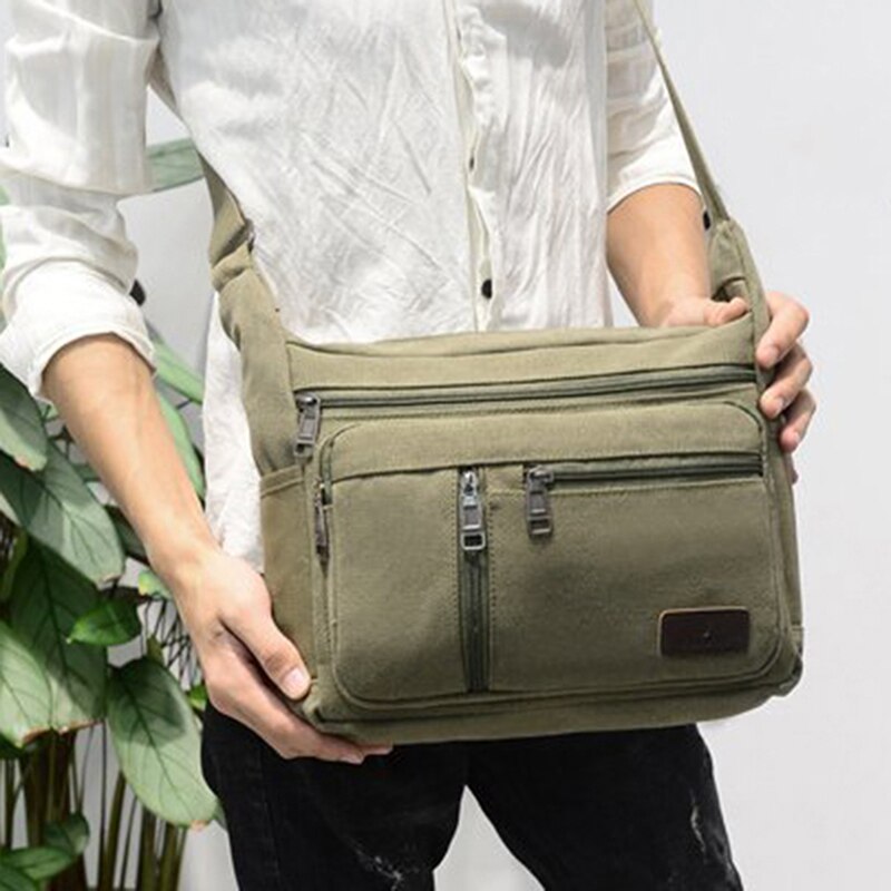 Sacs à bandoulière en toile pour adolescents, sacoches de voyage, sacs d'école solides à fermeture éclair