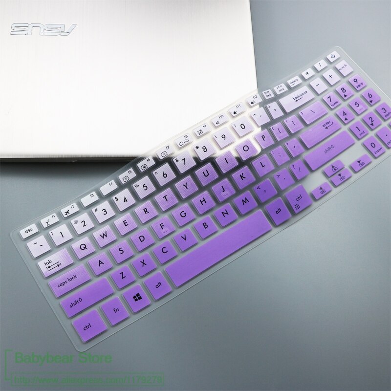 For Asus VivoBook 15 X507 X507MA X507M X507AU x507ua X507U Y5000U YX560UD X560U X560 X560UD Laptop Keyboard Cover Skin Protector: fadepurple