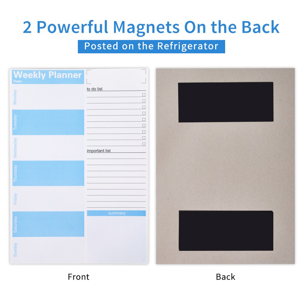 Meal Planner Pad, Man Week Meal Pad,7X10 Inch Notepad for Shopping List & Daily Planning Checklist for Convenient Shopping