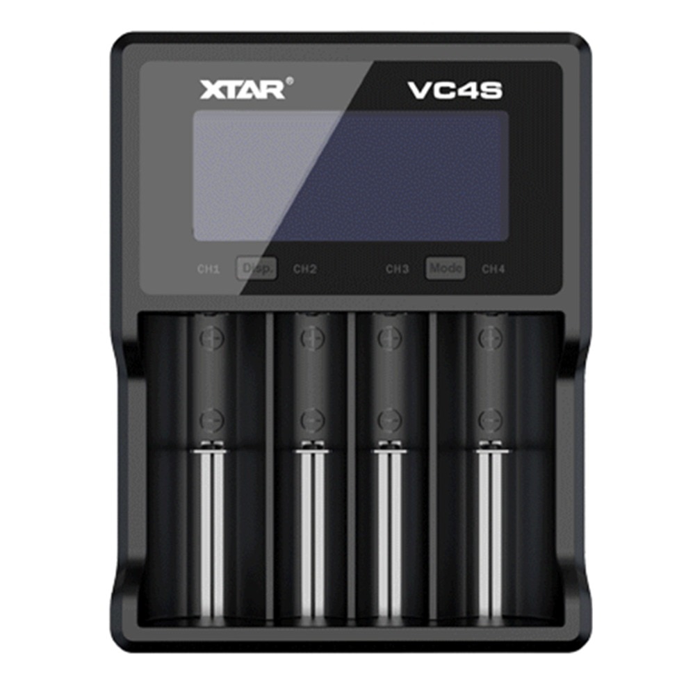 XTAR VC4 S VC4S QC3.0 charge rapide, Max3A pour fente unique appliquer à 3.6/3.7v li-ion IMR/INR/ICR/batterie 18650 14500 20700 21700