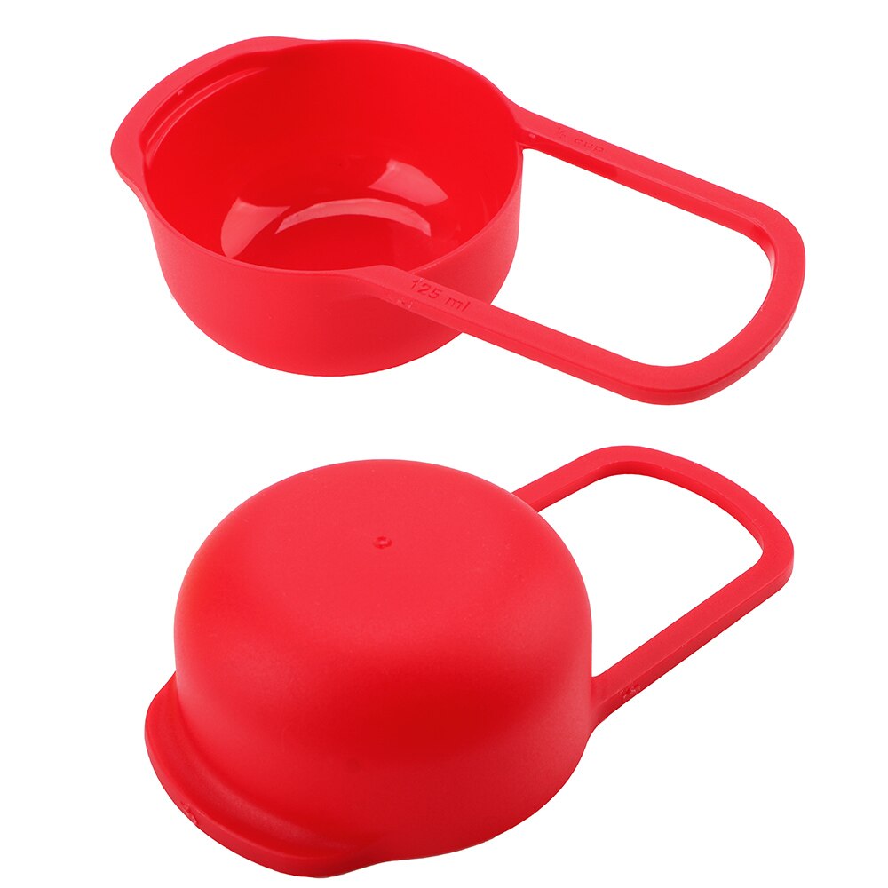 6 unids/set taza medidora de plástico colorido utensilios de cocina para hornear cuchara de medir cucharas de medir de cocina taza útil para hornear pasteles de azúcar