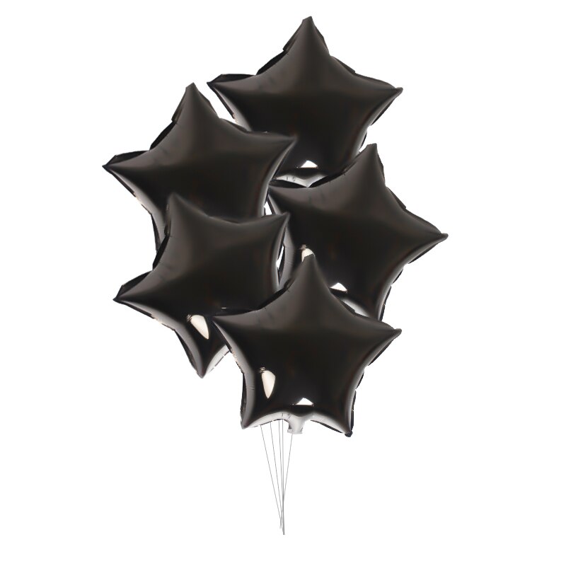 3D feuille ballon garçons thème fête astronaute vaisseau spatial galaxie extérieur anniversaire Baloons bébé douche fusée Globos: 5pcs balloon e