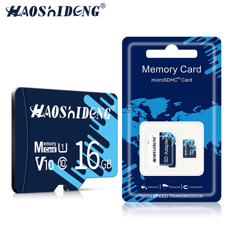 Memory Card USB Flash Card 128GB Micro sd card 64gb 16gb 32gb 8gb Class10 Mini SD Card 256gb tarjeta microsd Free Adapter: 16GB