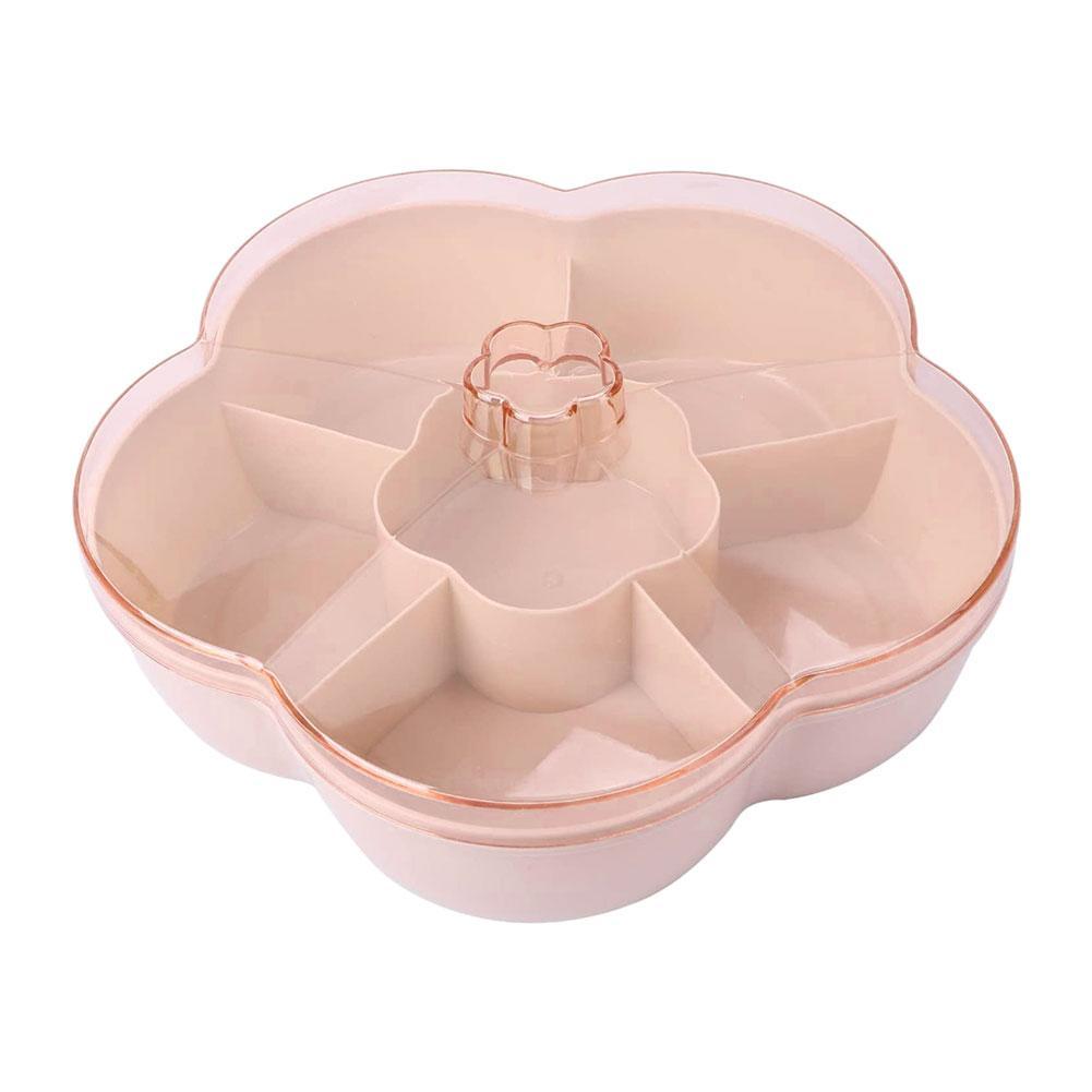 Transparante Verzegelde Bonbondoos Met Deksel Moer Plaat Meloen Zaad Plaat Familie Woonkamer Nordic Snack Gedroogd Fruit Plaat Bloem vorm