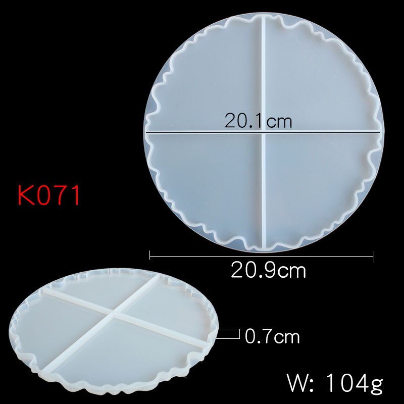 Combinação onda coaster silicone molde para diy artesanal fazendo artesanato cristal cola epoxy molde resina para fazer jóias